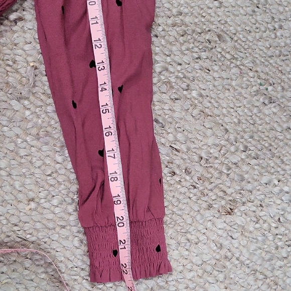 Daniel Rainn Mauve Long Sleeve Dress with Black Velvet-like hearts. - Picture 10 of 11